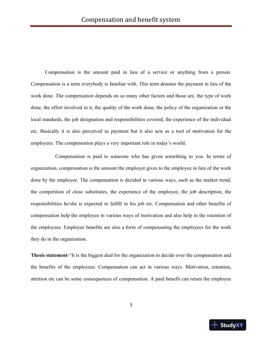 Compensation and Benefit System, page 4