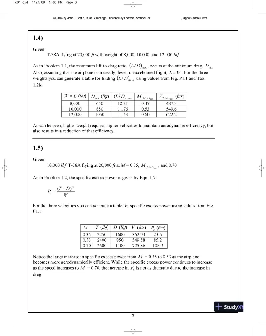 Solution Manual for Aerodynamics for Engineers, 6th Edition, page 4