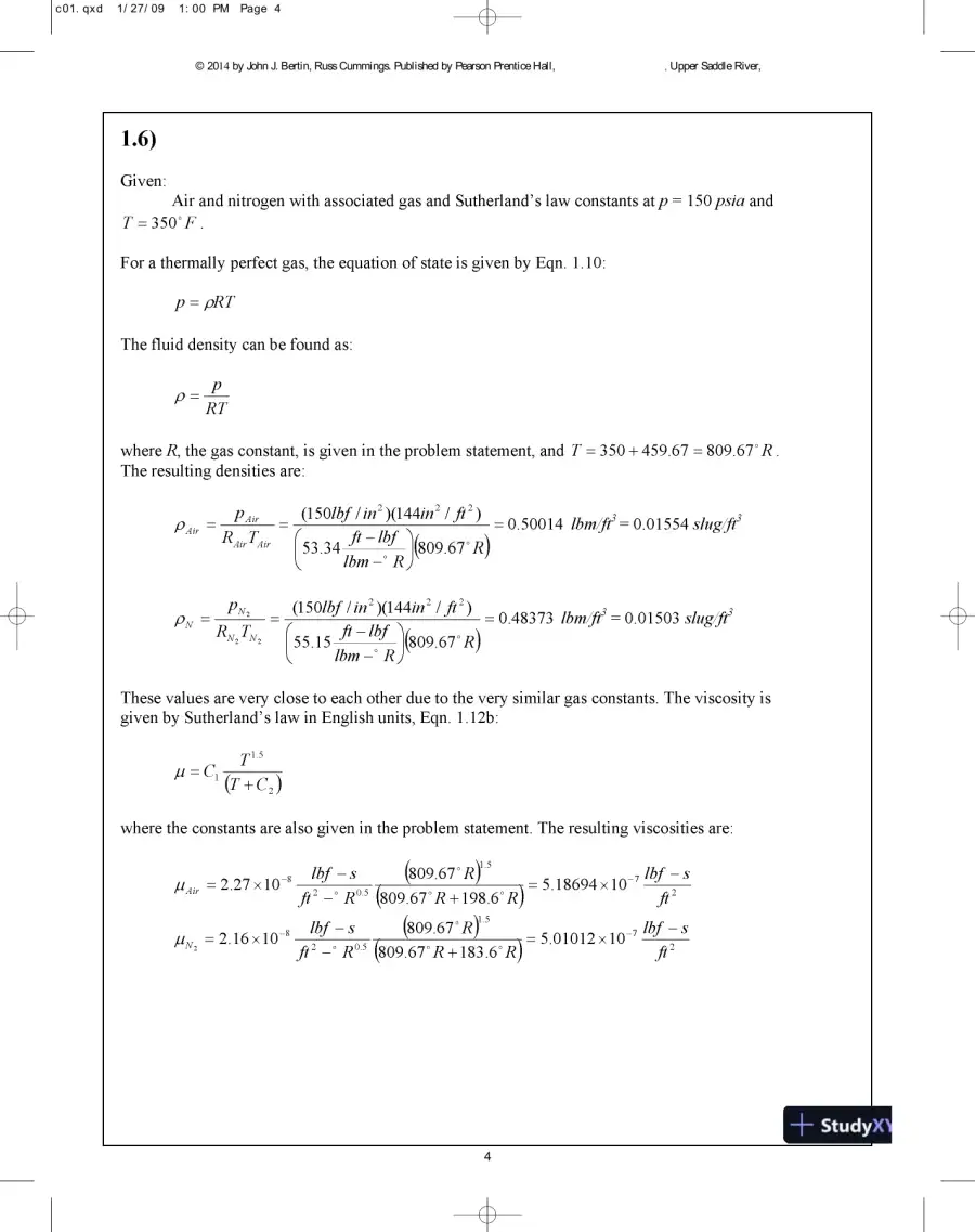 Solution Manual for Aerodynamics for Engineers, 6th Edition, page 5