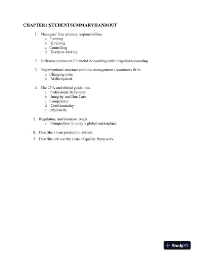 Managerial Accounting, Third Canadian Edition Class Notes - Page 11 preview image
