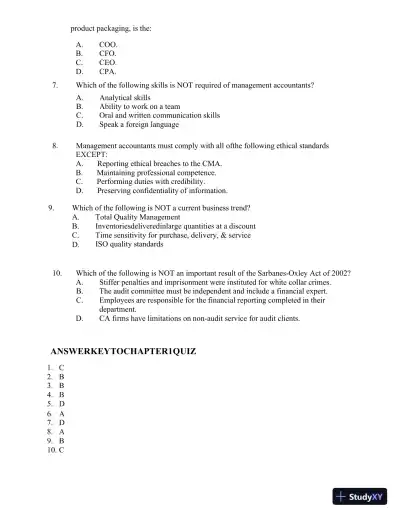 Managerial Accounting, Third Canadian Edition Class Notes - Page 16 preview image