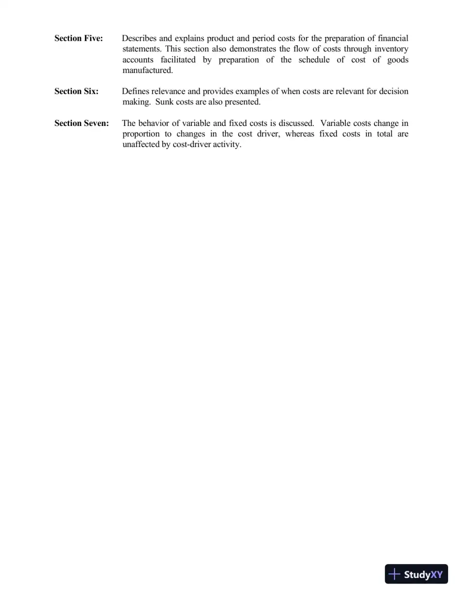 Managerial Accounting, Third Canadian Edition Class Notes, page 18