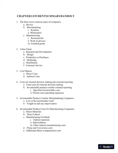 Managerial Accounting, Third Canadian Edition Class Notes - Page 25 preview image