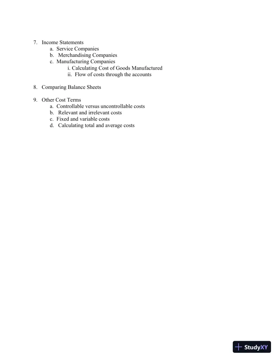 Managerial Accounting, Third Canadian Edition Class Notes, page 26