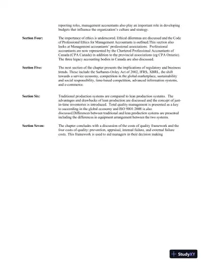 Managerial Accounting, Third Canadian Edition Class Notes - Page 3 preview image