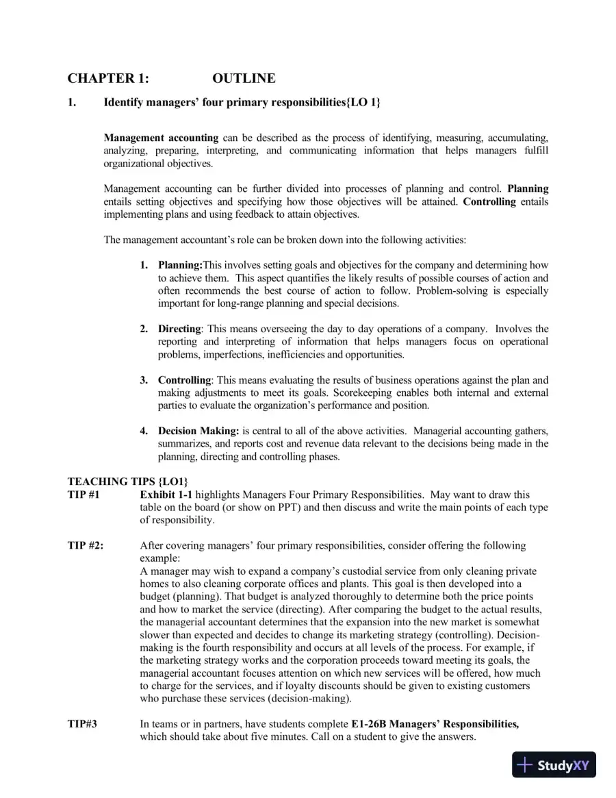 Managerial Accounting, Third Canadian Edition Class Notes, page 4