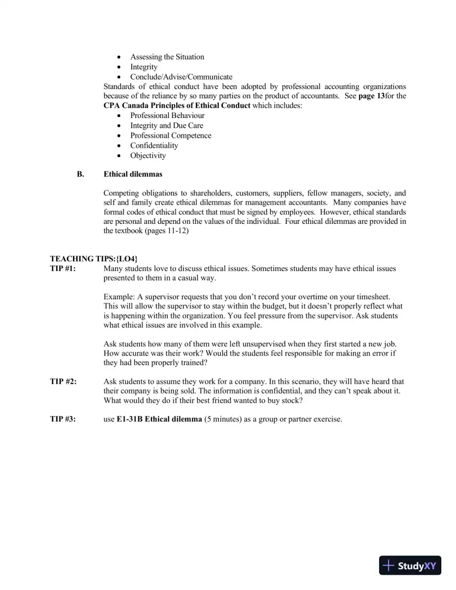 Managerial Accounting, Third Canadian Edition Class Notes, page 7