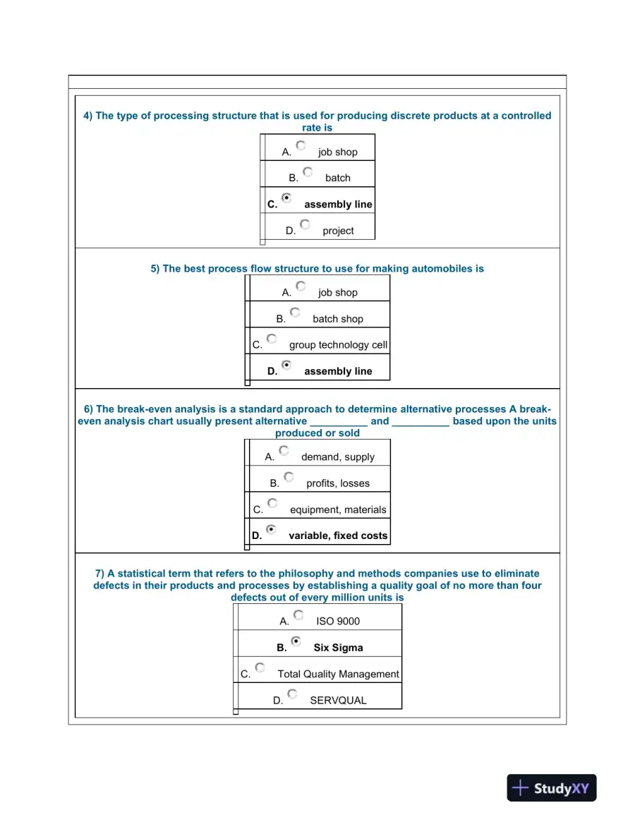 OPS/571 Operations Management Final Exam, page 3
