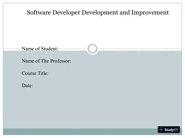 Software Developer Development And Improvement - Page 1 preview image