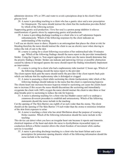 2023 ATI Medical Surgical Practice Exam With Answers (184 Solved Questions) - Page 11 preview image