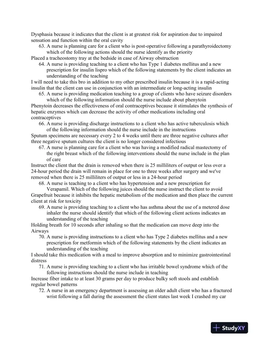 2023 ATI Medical Surgical Practice Exam With Answers (184 Solved Questions), page 15