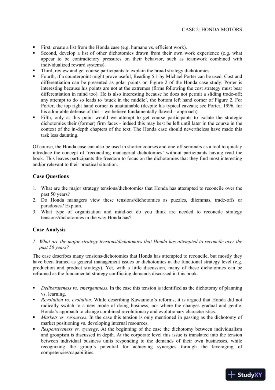 Strategy, 4th Edition Solution Manual, page 13