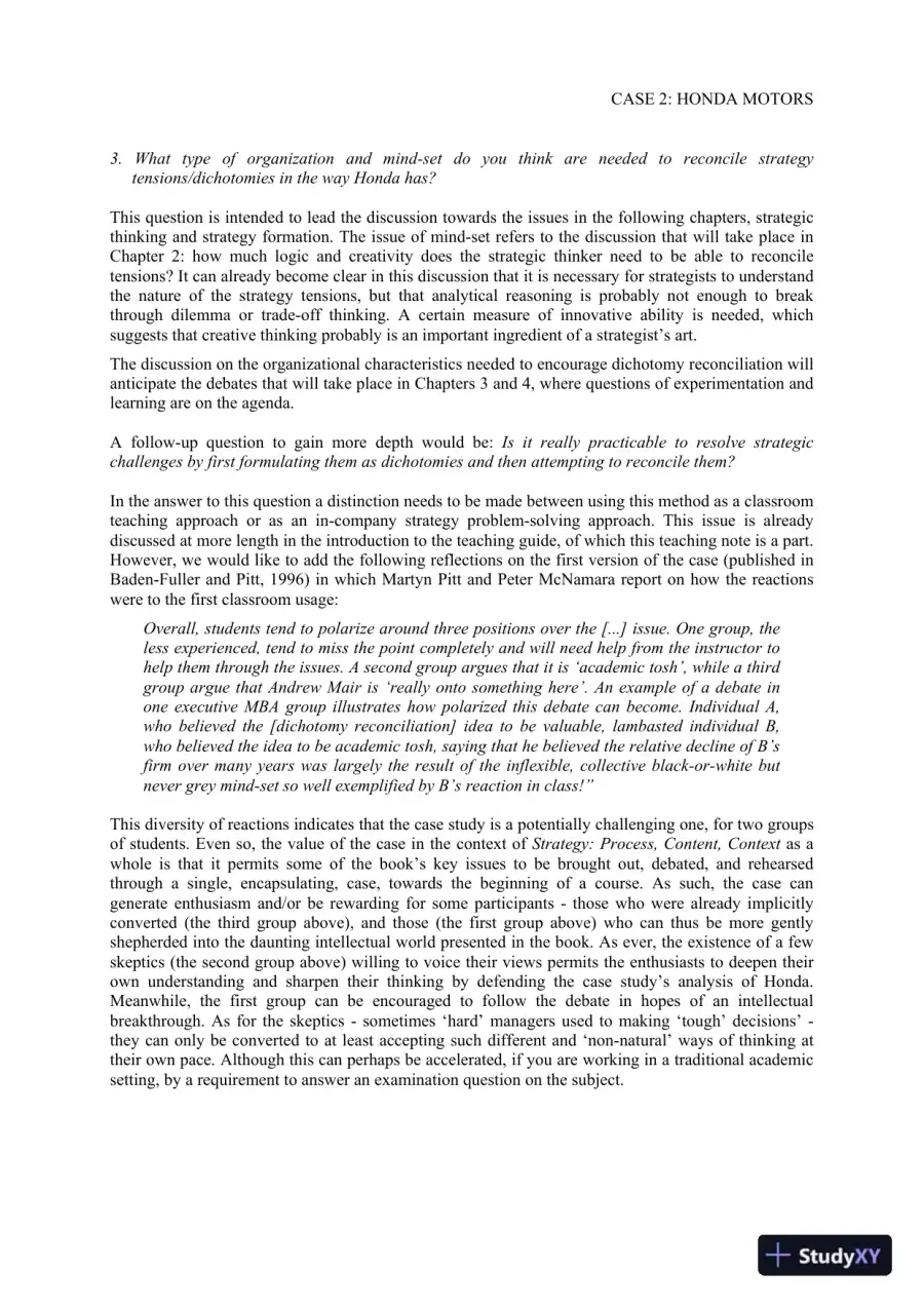 Strategy, 4th Edition Solution Manual, page 15