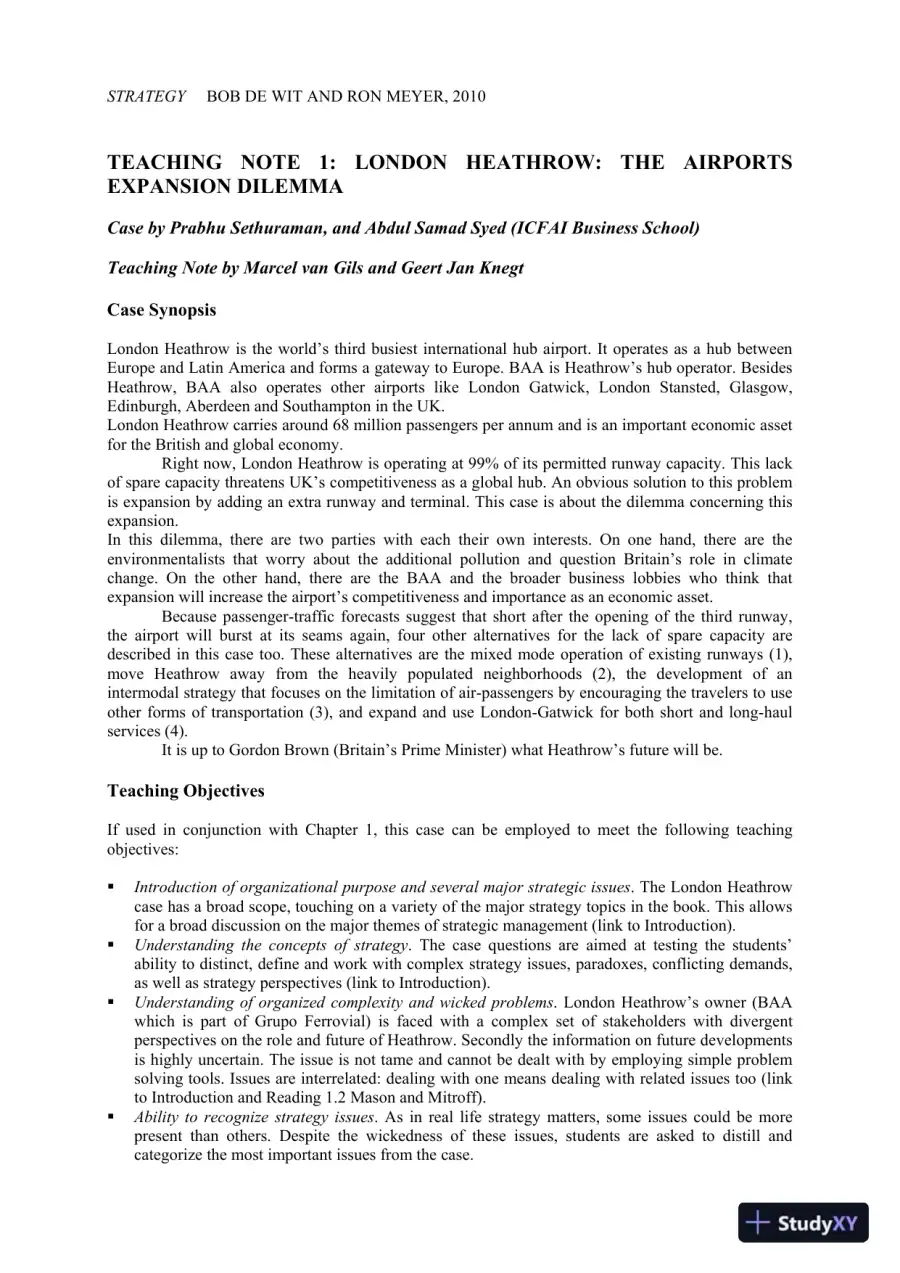 Strategy, 4th Edition Solution Manual, page 4