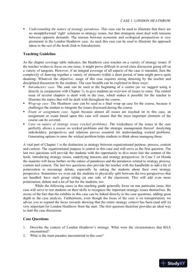 Strategy, 4th Edition Solution Manual - Page 5 preview image