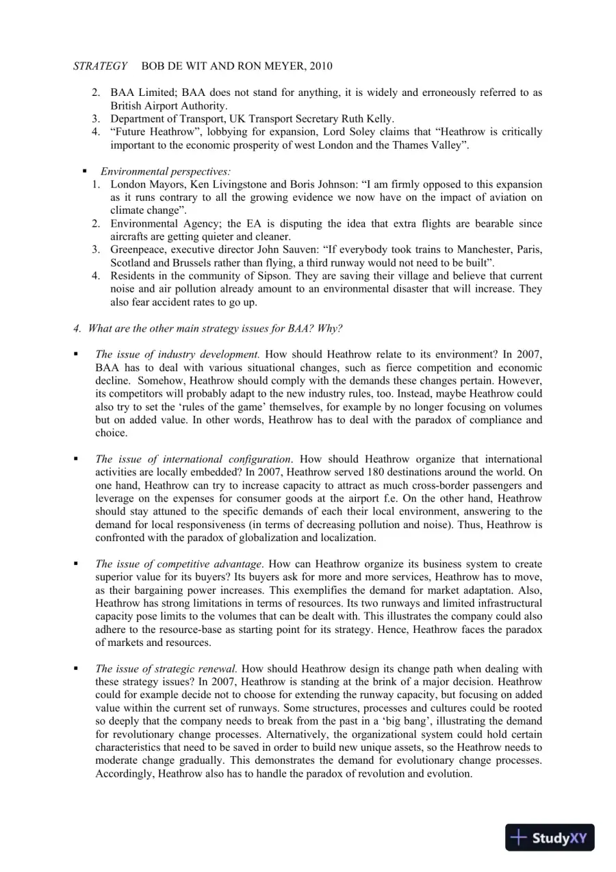 Strategy, 4th Edition Solution Manual, page 8