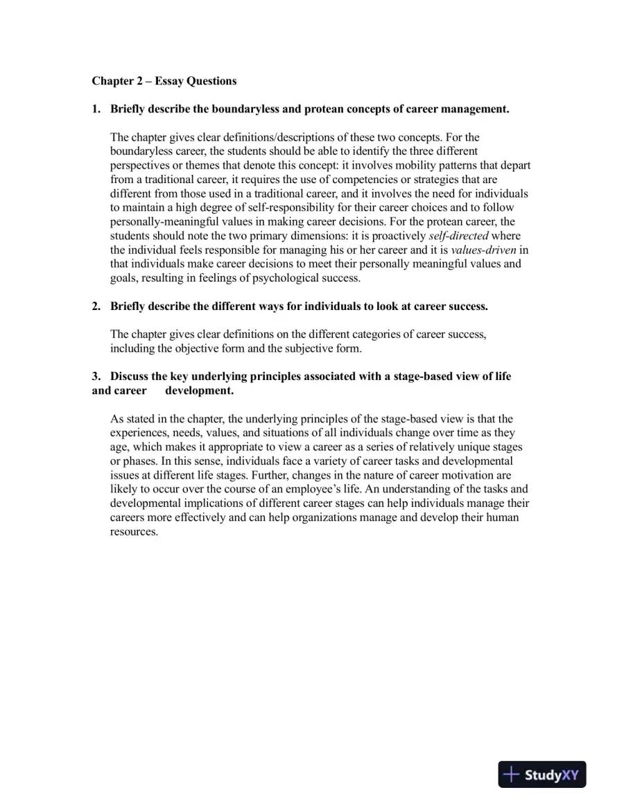 Solution Manual For Career Management, 4th Edition, page 9