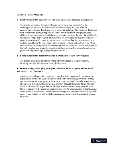 Solution Manual For Career Management, 4th Edition - Page 9 preview image