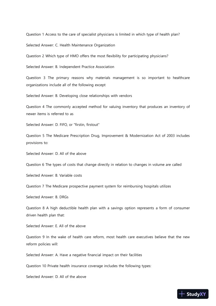 Liberty University BUSI 311 Quiz 4 Complete Solutions Correct Answers Key, page 4