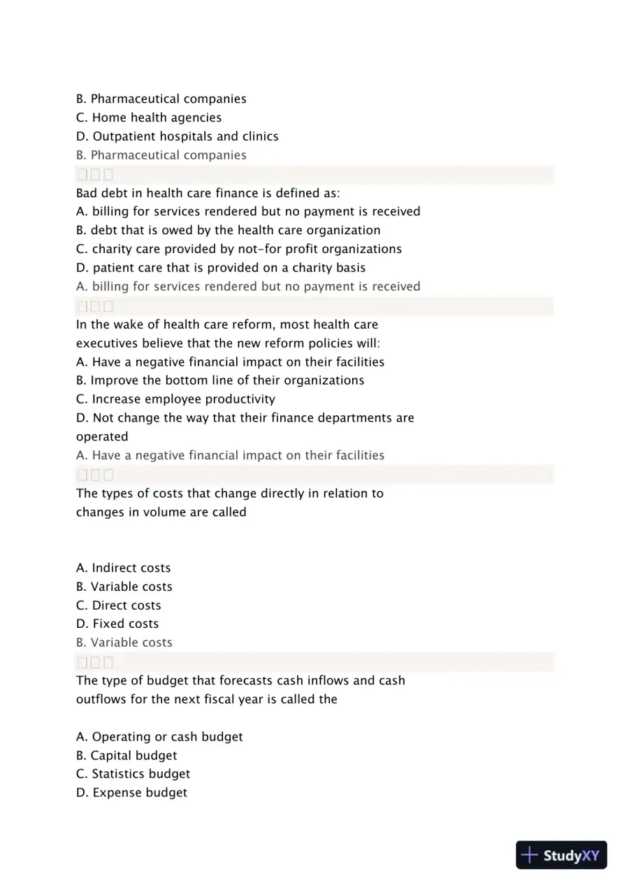 Liberty University BUSI 311 Quiz 4 Complete Solutions Correct Answers Key, page 9