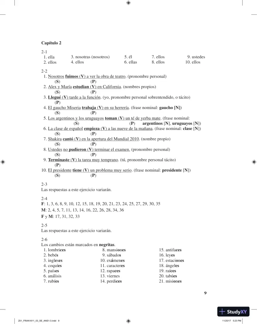 Manual de gram�tica y ortograf�a para hispanos, 3rd Edition Solution Manual, page 11