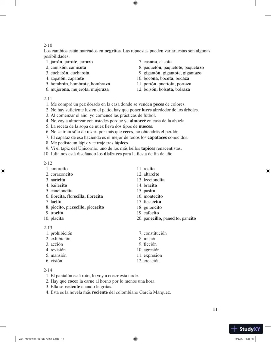 Manual de gram�tica y ortograf�a para hispanos, 3rd Edition Solution Manual, page 13