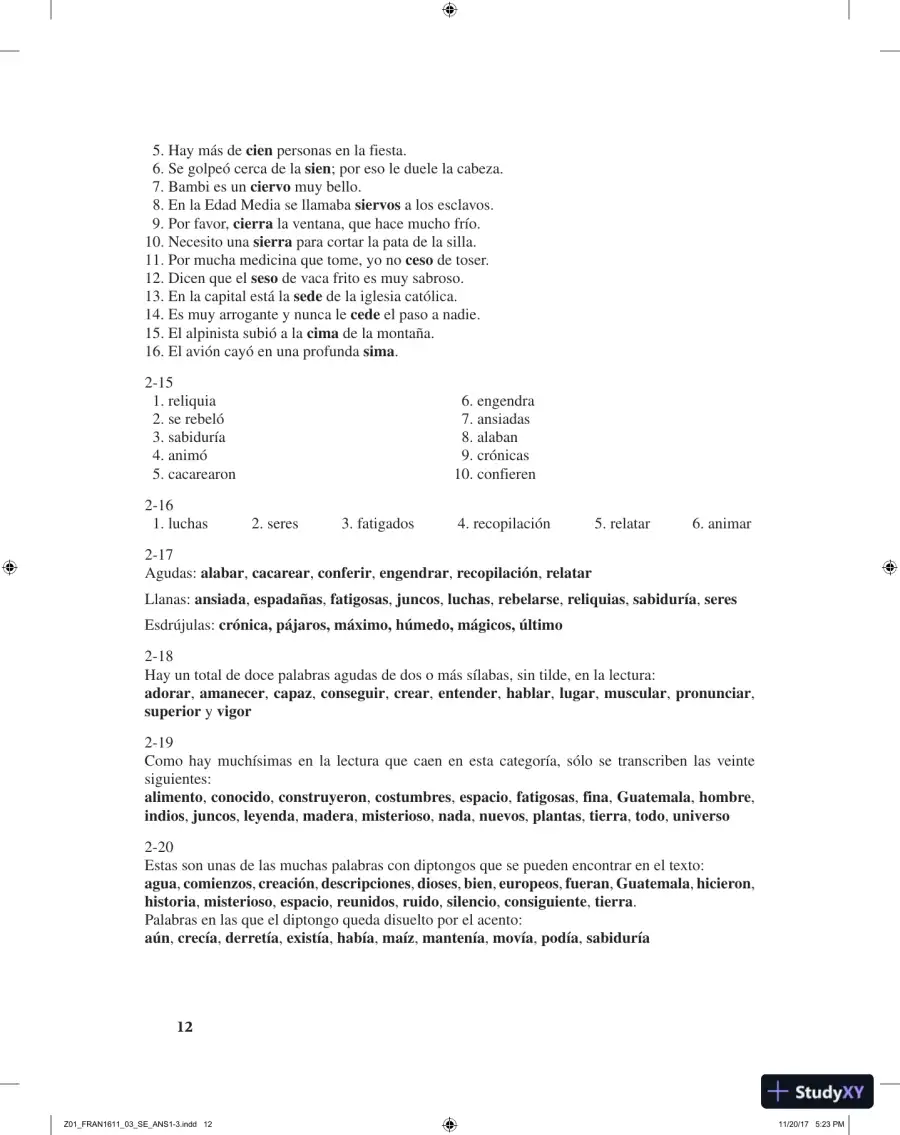 Manual de gram�tica y ortograf�a para hispanos, 3rd Edition Solution Manual, page 14