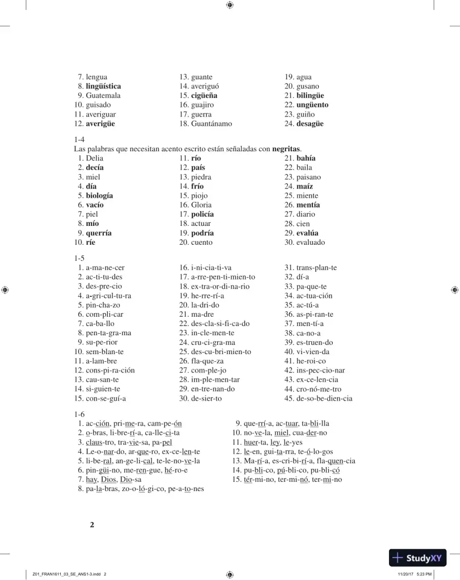 Manual de gram�tica y ortograf�a para hispanos, 3rd Edition Solution Manual, page 4