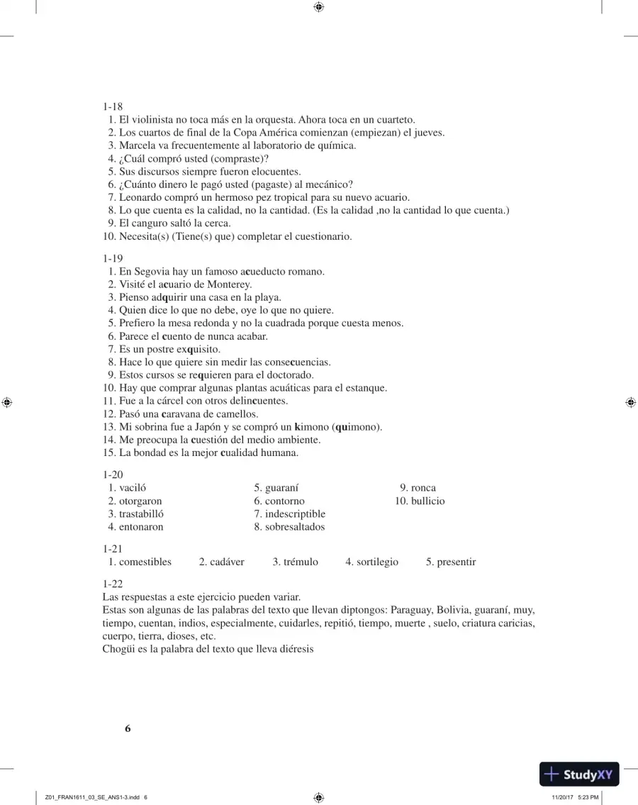 Manual de gram�tica y ortograf�a para hispanos, 3rd Edition Solution Manual, page 8