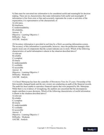 Test Bank For Accounting Information Systems, 13th Edition - Page 4 preview image