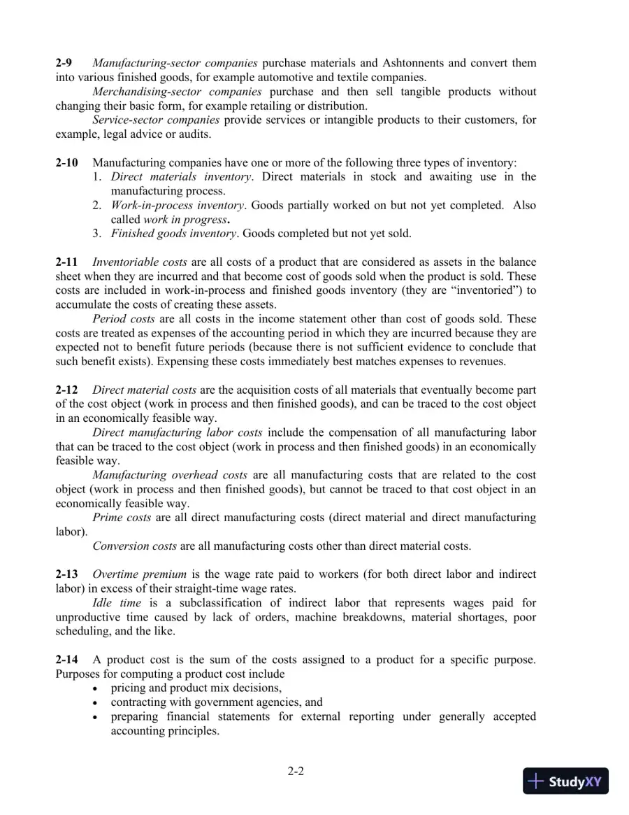 Solution Manual For Cost Accounting, 14th Edition, page 19