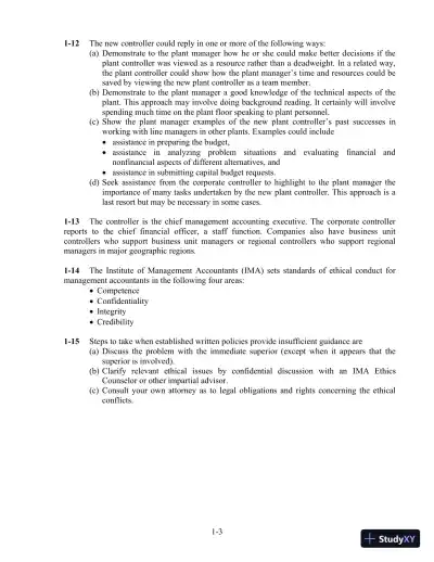 Solution Manual For Cost Accounting, 14th Edition - Page 4 preview image