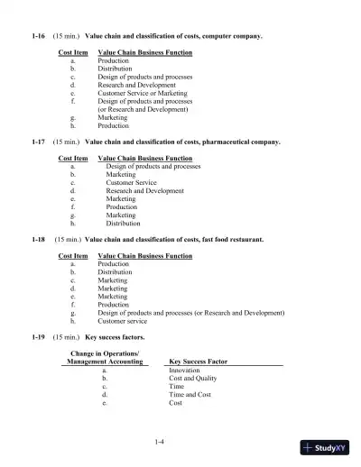 Solution Manual For Cost Accounting, 14th Edition - Page 5 preview image