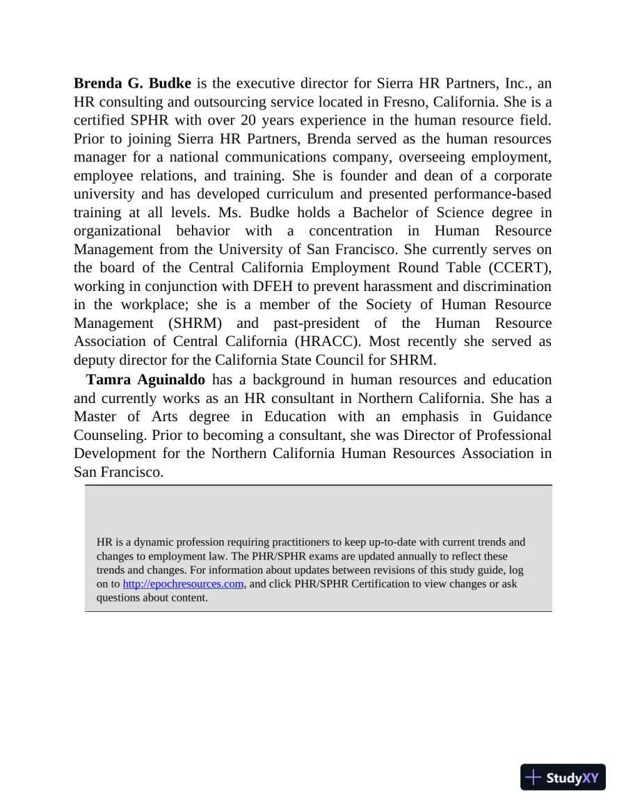 PHR and SPHR Professional in Human Resources Certification Complete Study Guide (2019), page 17