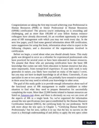 PHR and SPHR Professional in Human Resources Certification Complete Study Guide (2019) - Page 18 preview image