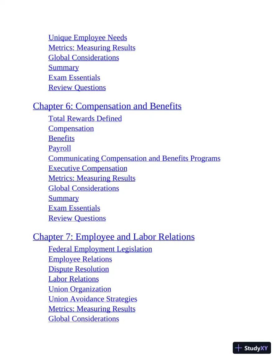 PHR and SPHR Professional in Human Resources Certification Complete Study Guide (2019), page 6