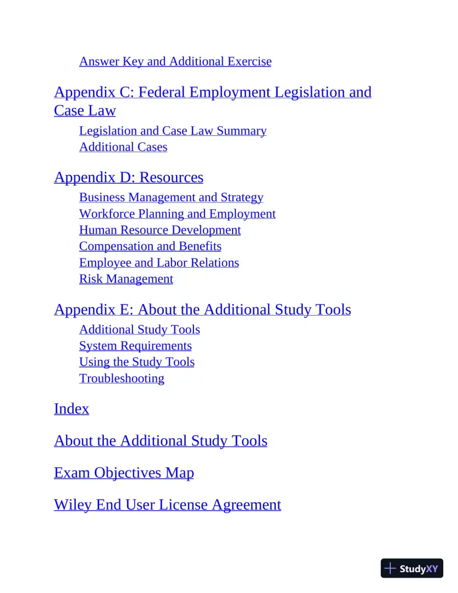 PHR and SPHR Professional in Human Resources Certification Complete Study Guide (2019), page 8