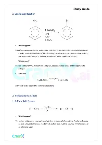 Organic Chemistry II - Summary of Preparations - Page 2 preview image