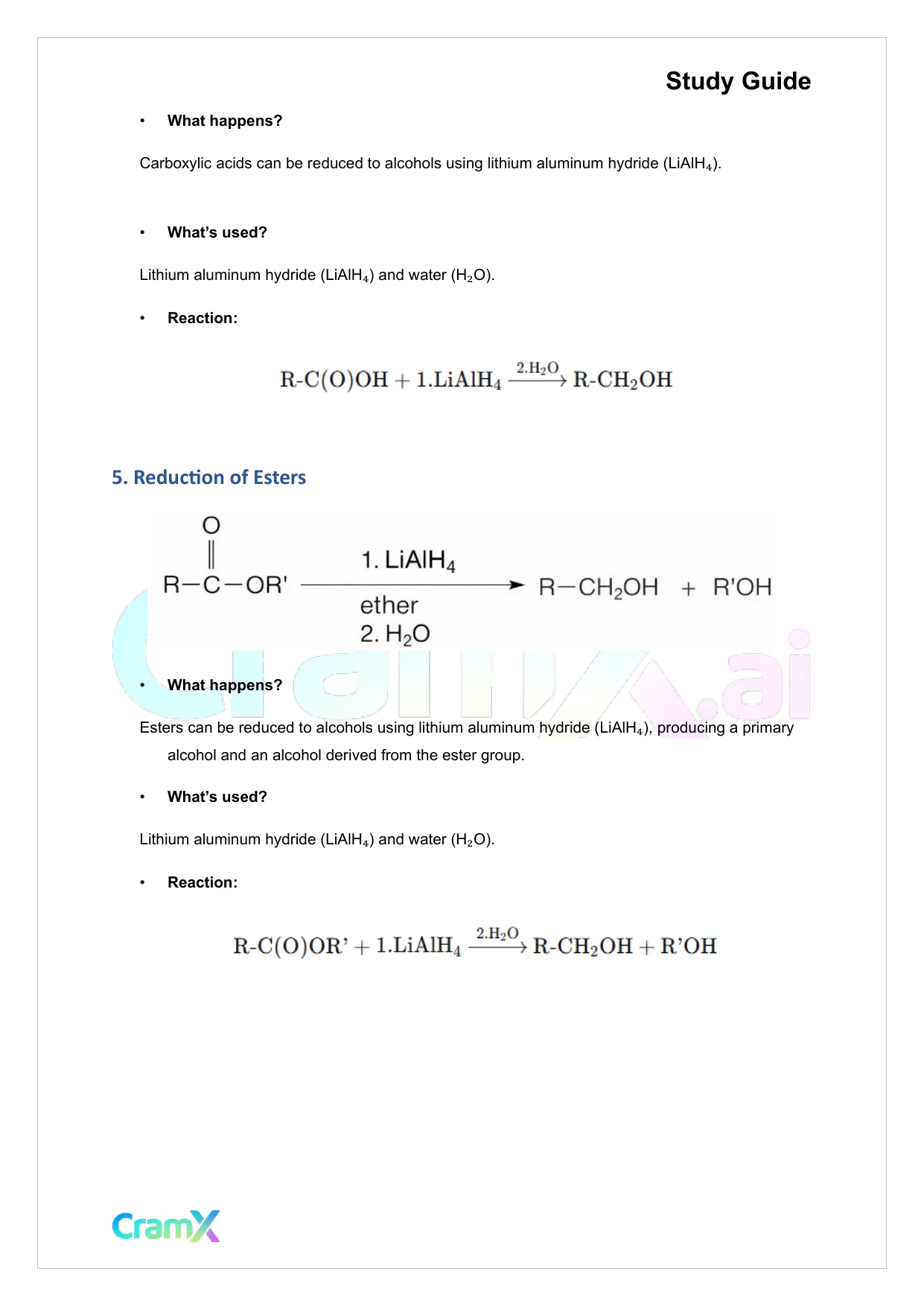 Organic Chemistry II - Summary of Preparations - Page 6 preview image