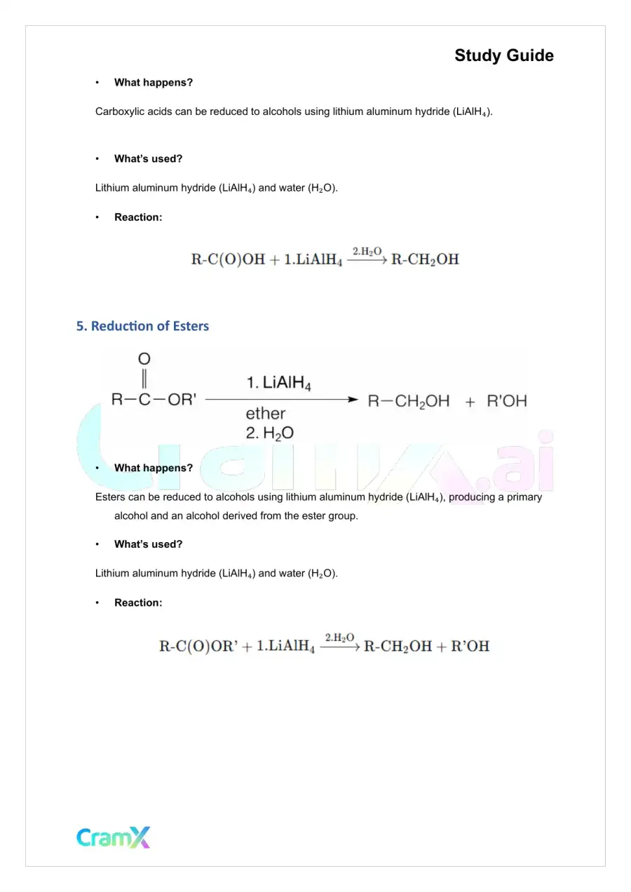 Organic Chemistry II - Summary of Preparations, page 6
