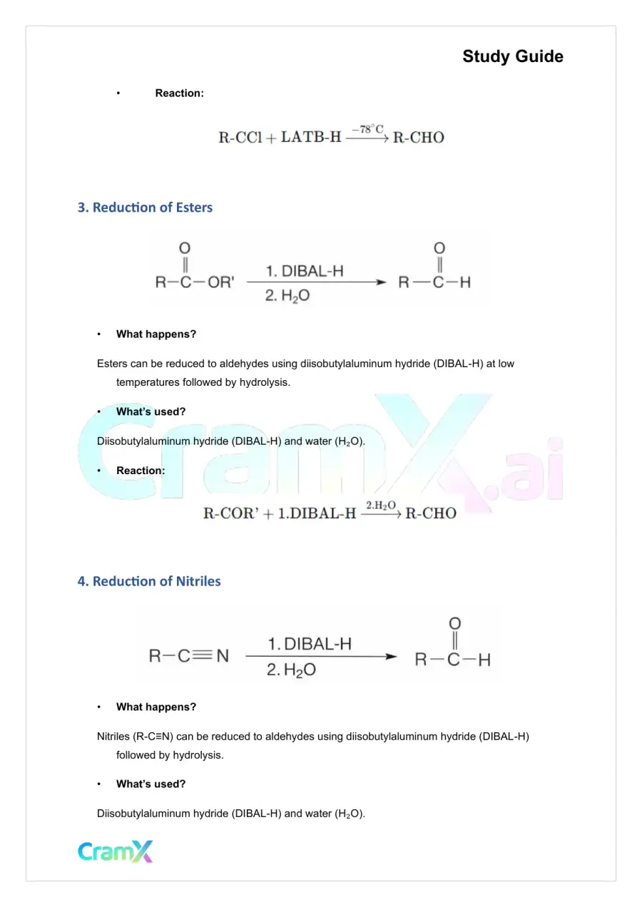 Organic Chemistry II - Summary of Preparations, page 9