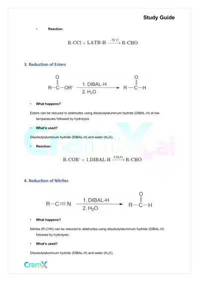 Organic Chemistry II - Summary of Preparations - Page 9 preview image