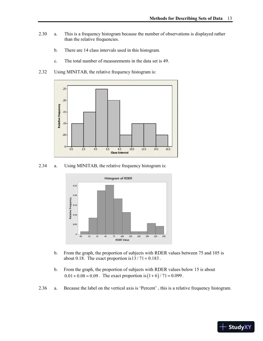 Solution Manual for Statistics, Updated Edition, 13th Edition, page 14