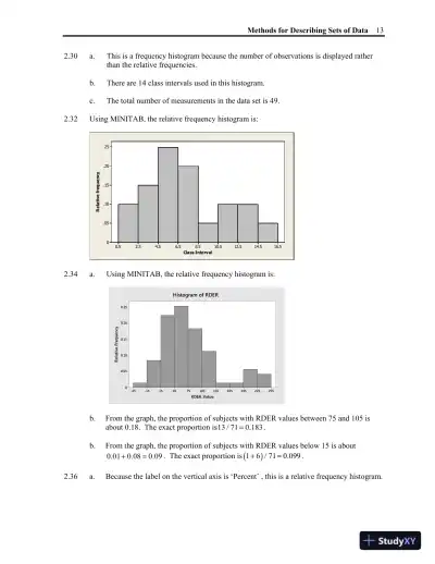 Solution Manual for Statistics, Updated Edition, 13th Edition - Page 14 preview image