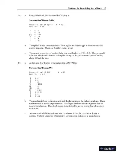 Solution Manual for Statistics, Updated Edition, 13th Edition - Page 16 preview image