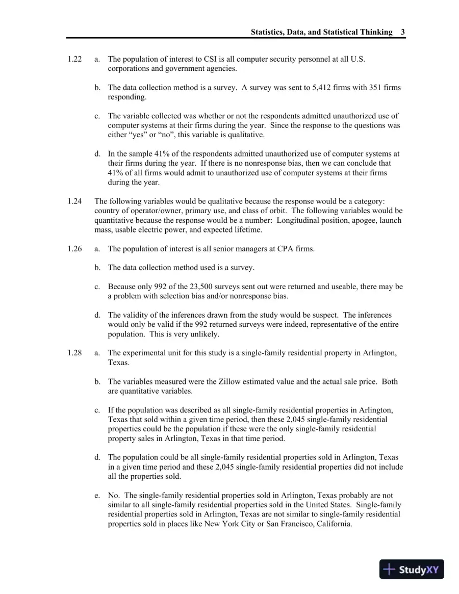 Solution Manual for Statistics, Updated Edition, 13th Edition, page 4