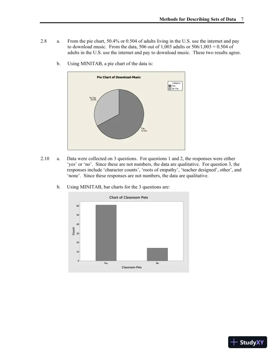 Solution Manual for Statistics, Updated Edition, 13th Edition, page 8