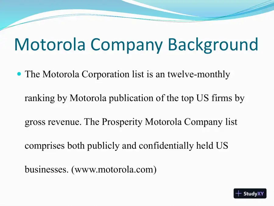 Motorola Company And Its Descriptions, page 3