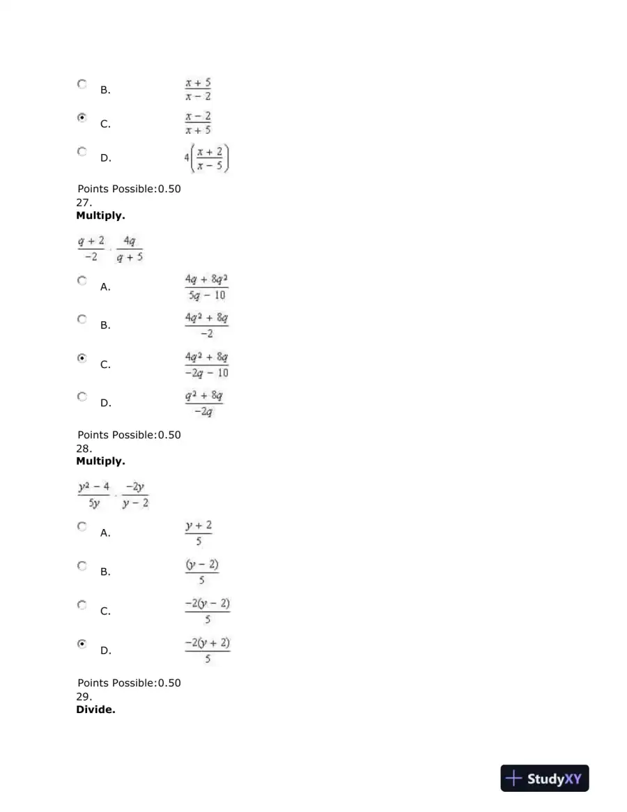 Equations, Rational Expressions, and Operations with Fractions, page 11