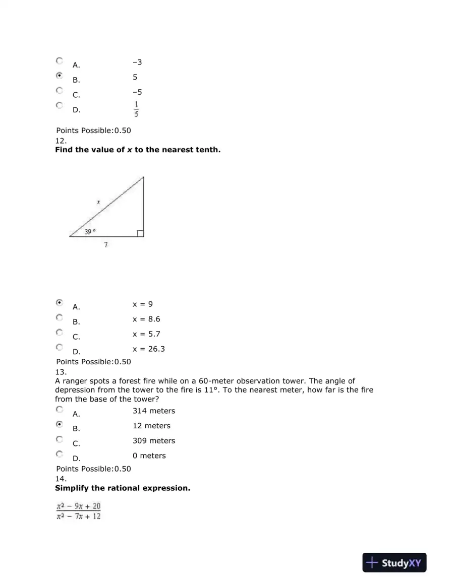 Equations, Rational Expressions, and Operations with Fractions, page 6
